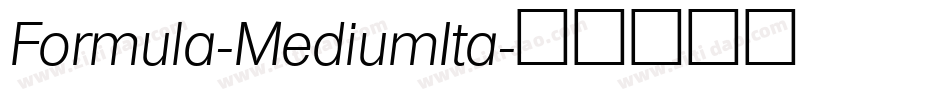 Formula-MediumIta字体转换