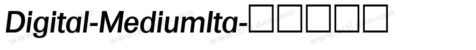 Digital-MediumIta字体转换