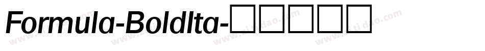 Formula-BoldIta字体转换