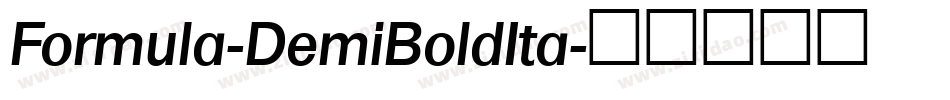 Formula-DemiBoldIta字体转换