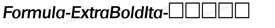 Formula-ExtraBoldIta字体转换