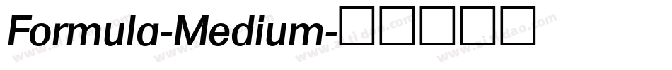 Formula-Medium字体转换
