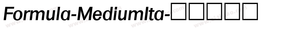 Formula-MediumIta字体转换