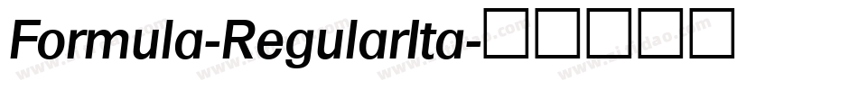 Formula-RegularIta字体转换