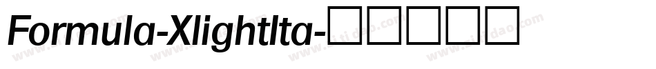 Formula-XlightIta字体转换