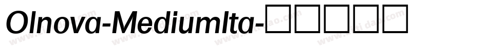 Olnova-MediumIta字体转换