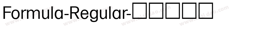Formula-Regular字体转换