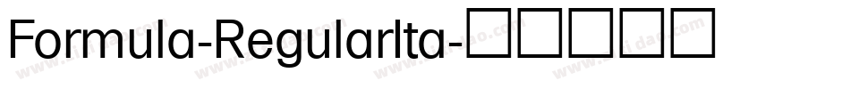 Formula-RegularIta字体转换