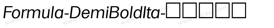 Formula-DemiBoldIta字体转换