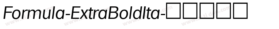Formula-ExtraBoldIta字体转换