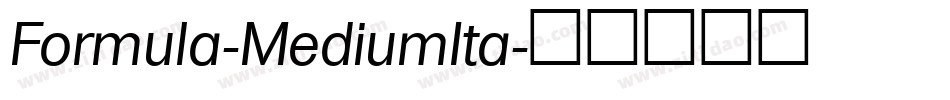 Formula-MediumIta字体转换