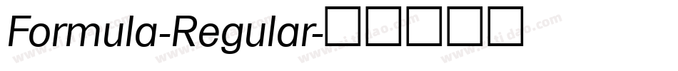 Formula-Regular字体转换