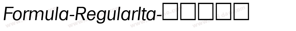 Formula-RegularIta字体转换