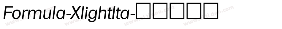 Formula-XlightIta字体转换