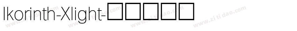 Ikorinth-Xlight字体转换