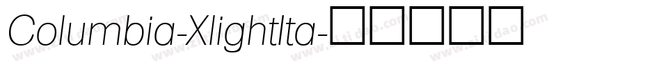 Columbia-XlightIta字体转换