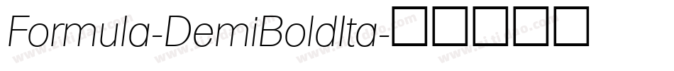 Formula-DemiBoldIta字体转换