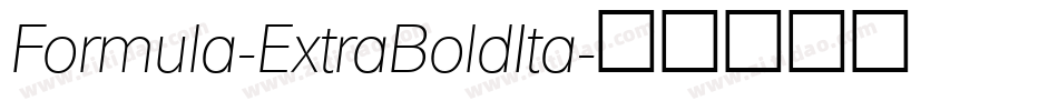 Formula-ExtraBoldIta字体转换