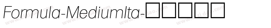 Formula-MediumIta字体转换