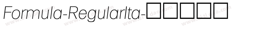 Formula-RegularIta字体转换