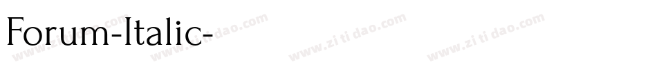 Forum-Italic字体转换