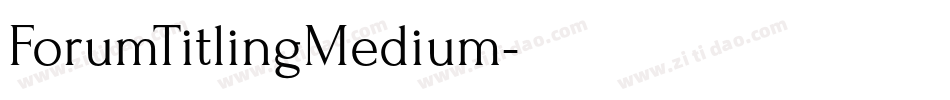 ForumTitlingMedium字体转换