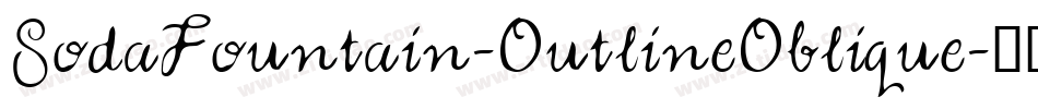 SodaFountain-OutlineOblique字体转换