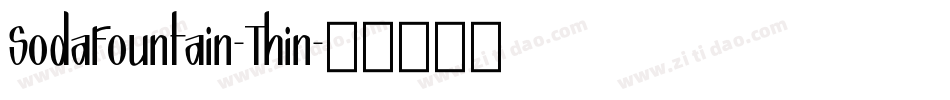 SodaFountain-Thin字体转换