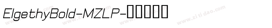 ElgethyBold-MZLP字体转换