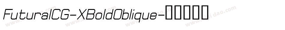 FuturaICG-XBoldOblique字体转换