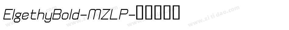 ElgethyBold-MZLP字体转换