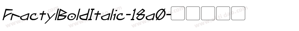 FractylBoldItalic-18a0字体转换
