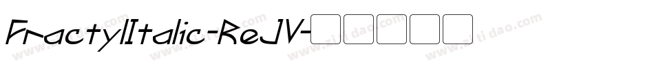 FractylItalic-ReJV字体转换