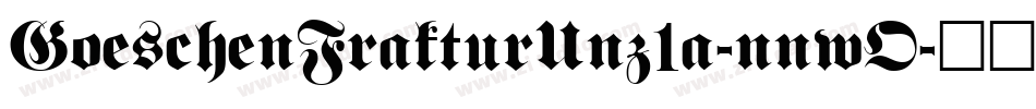 GoeschenFrakturUnz1a-nnwO字体转换
