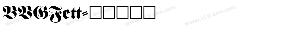 BVGFett字体转换