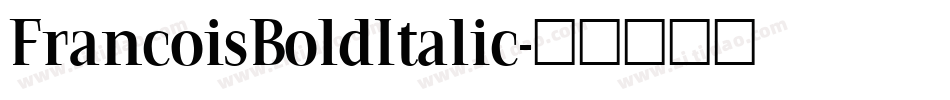 FrancoisBoldItalic字体转换