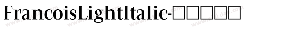 FrancoisLightItalic字体转换