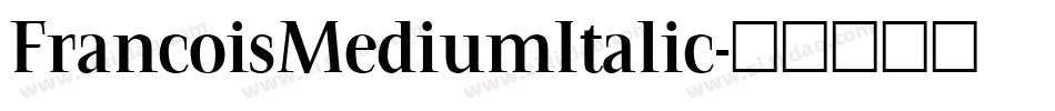 FrancoisMediumItalic字体转换