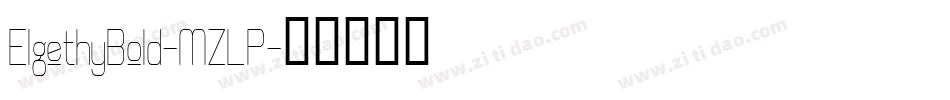 ElgethyBold-MZLP字体转换