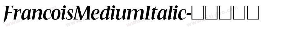 FrancoisMediumItalic字体转换