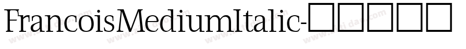 FrancoisMediumItalic字体转换