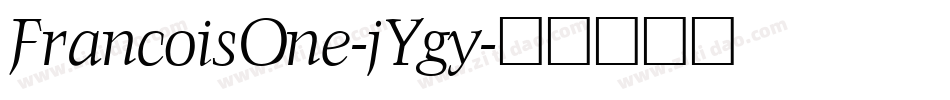 FrancoisOne-jYgy字体转换