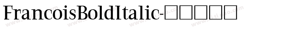 FrancoisBoldItalic字体转换