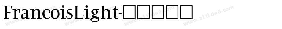 FrancoisLight字体转换