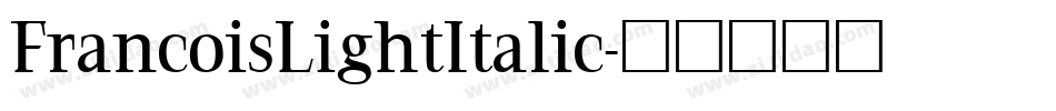 FrancoisLightItalic字体转换