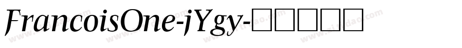 FrancoisOne-jYgy字体转换