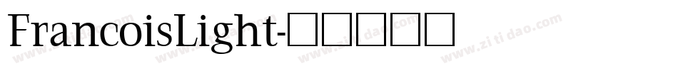 FrancoisLight字体转换