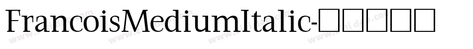 FrancoisMediumItalic字体转换