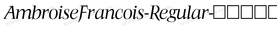 AmbroiseFrancois-Regular字体转换