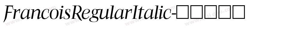 FrancoisRegularItalic字体转换